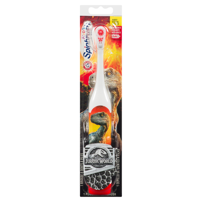 Brosse à dents électrique Arm &amp; Hammer Spinbrush Jurassic World Soft 1 pour enfants