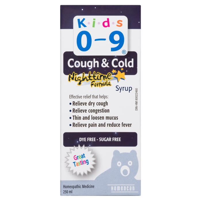 Homeocan Kids 0-9 Cough & Cold Nighttime Formula Syrup 250 ml