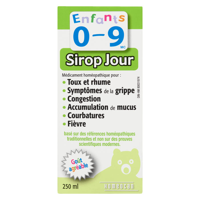 Sirop pour enfants de 0 à 9 jours 250 ml