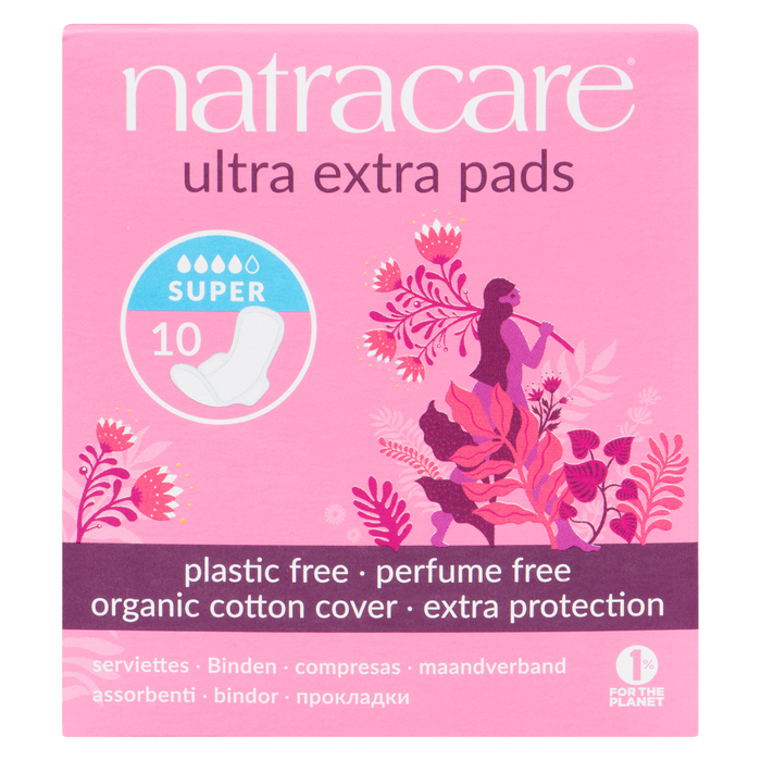 Serviettes hygiéniques Natracare Ultra Extra Serviettes hygiéniques Super 10 Ultra Extra