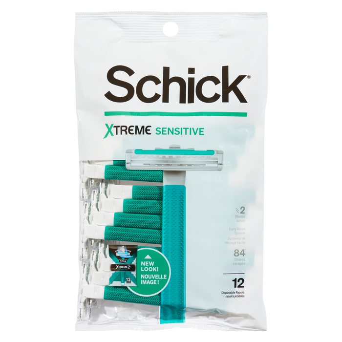 Schick Xtreme Sensitive 2 Blades 12 Disposable Razors