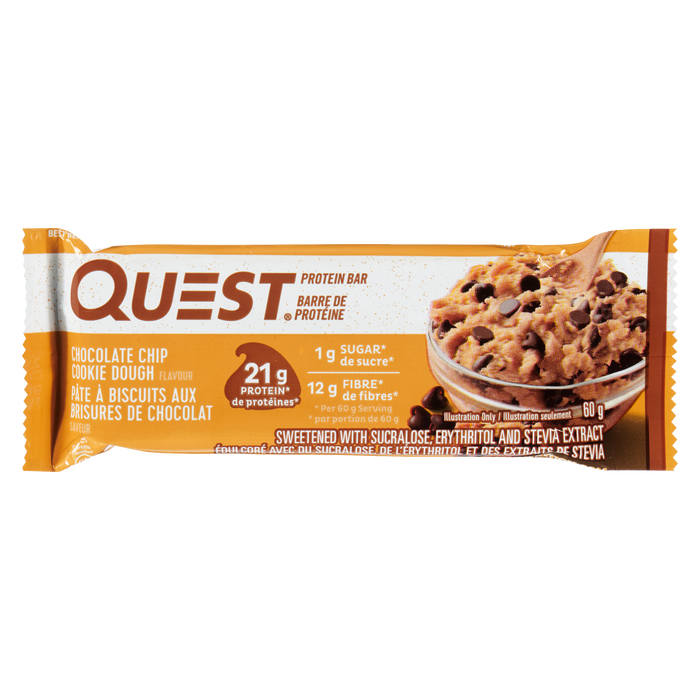 Quest Protein Bar Chocolate Chip Cookie Dough Flavour 60 g