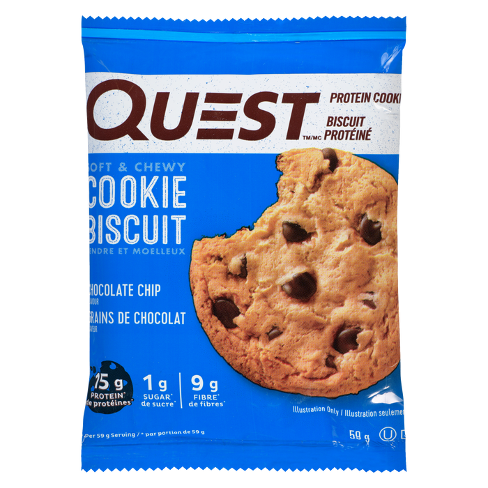 Biscuit protéiné Quest saveur pépites de chocolat 59 g