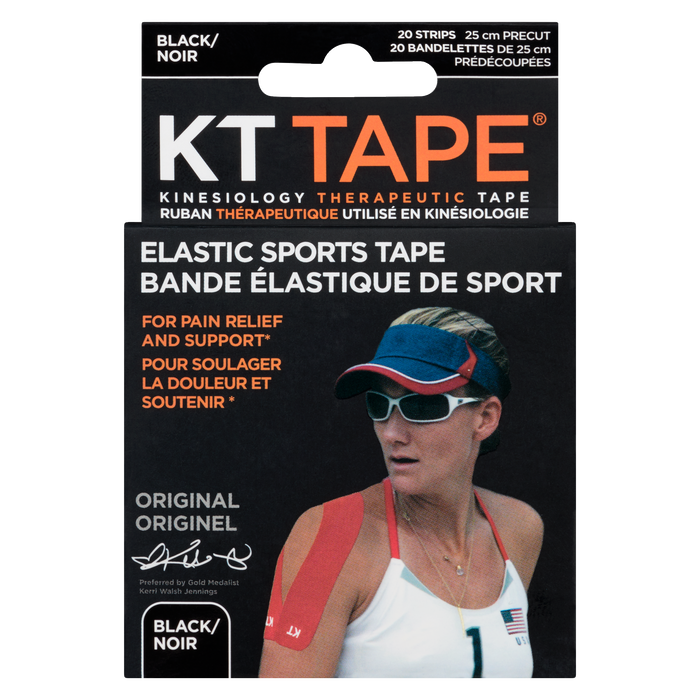 Bande élastique de sport KT Tape Original Noir 20 bandes