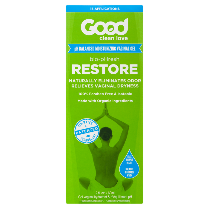 Gel vaginal hydratant au pH équilibré Good Clean Love Bio-pHresh Restore 1 applicateur réutilisable 60 ml