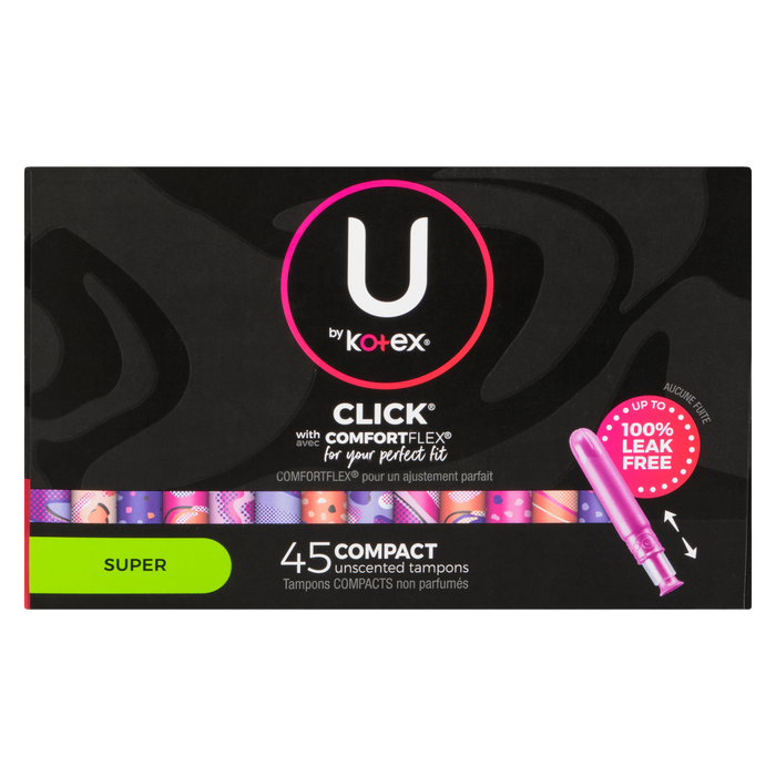 U by Kotex Click Super 45 Compact Unscented Tampons