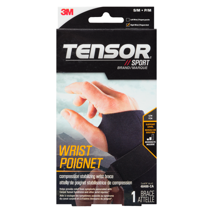 Orthèse de poignet stabilisatrice de compression Tensor Sport pour poignet droit S/M 1 orthèse