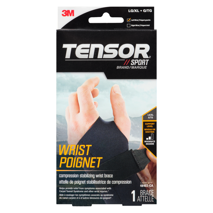 Tensor Sport Compression Stabilizing Wrist Brace Left Wrist LG/XL 1 Brace