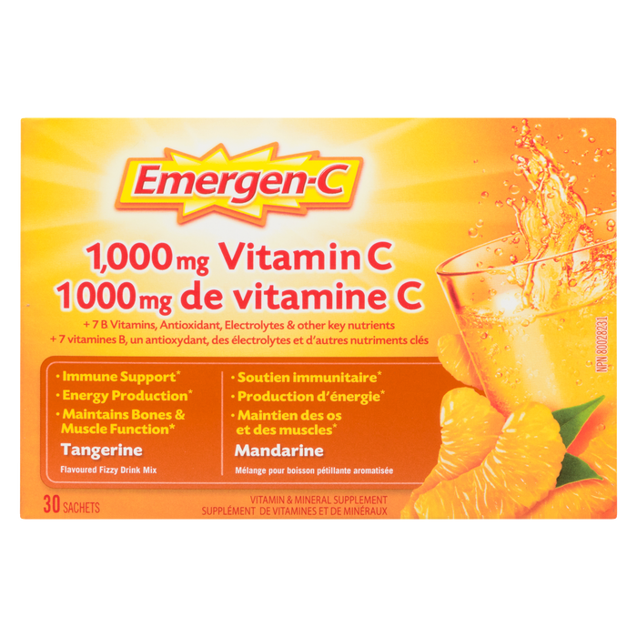 Emergen-C Vitamin & Mineral Supplement Tangerine 30 Sachets