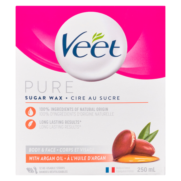 Cire au sucre Veet Natural Inspirations Sensitive Formula pour les jambes, le visage et le corps 250 ml