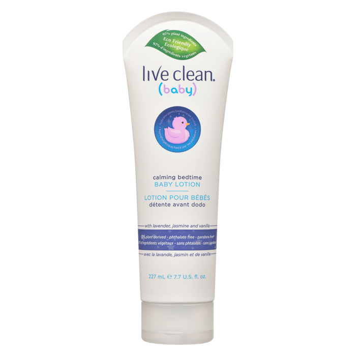 Lotion apaisante pour bébé Live Clean pour le coucher 227 ml