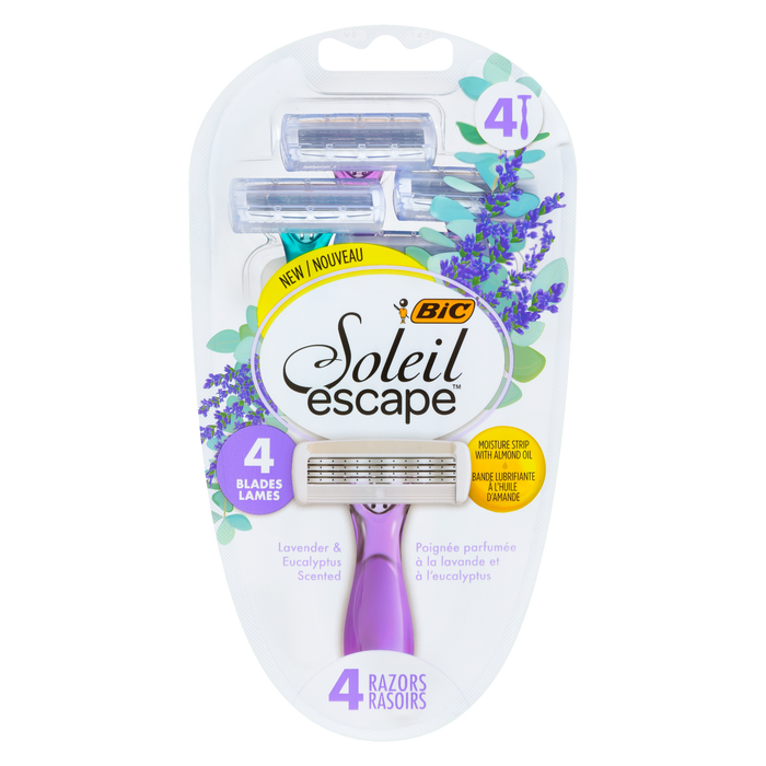 Bic Soleil Escape 4 Blades Lavender & Eucalyptus Scented 4 Razors