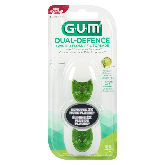 GUM Twisted Floss Dual-Defence 35 m x 2