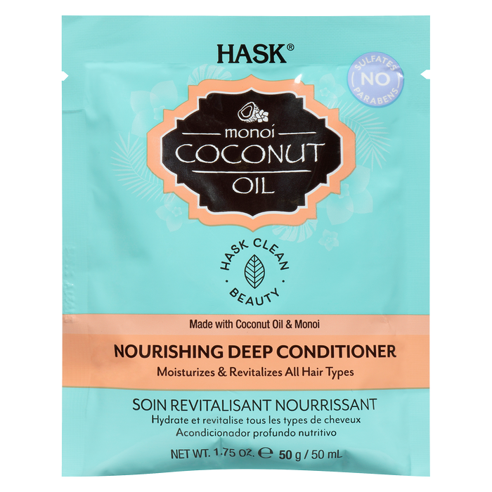 HASK Après-shampoing nourrissant en profondeur à l'huile de coco et au monoï 50 ml