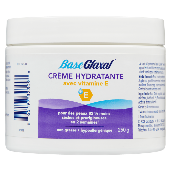 Glaxal Base Crème Hydratante à la Vitamine E 250 g