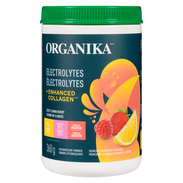 Poudre effervescente Organika Citron et baies 360 g