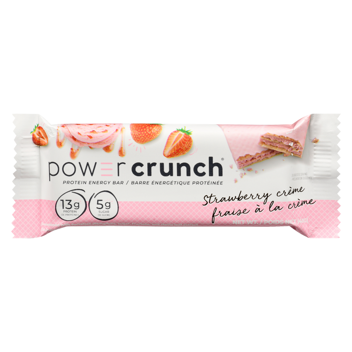 Barre énergétique protéinée Power Crunch Crème de fraise 40 g