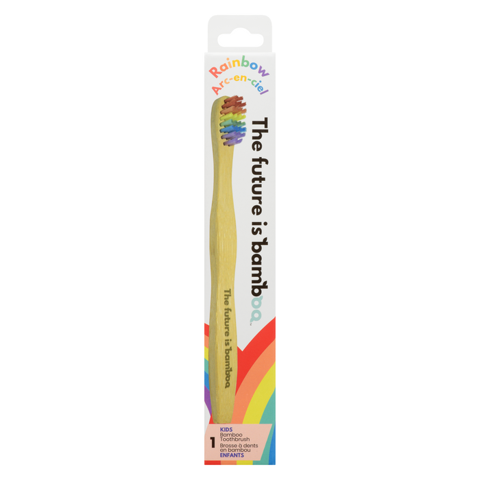 The Future is Bamboo Rainbow 3 y.o. + 1 Kids Bamboo Toothbrush