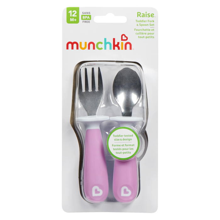 Munchkin Raise 12 M+ Toddler Fork & Spoon Set