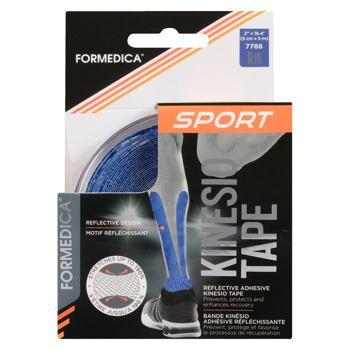 Ruban adhésif réfléchissant Formedica Sport Kinesio 7786 Bleu