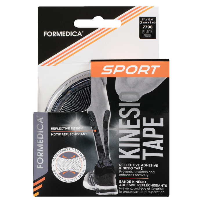 Ruban adhésif réfléchissant Formedica Sport Kinesio 7798 Noir