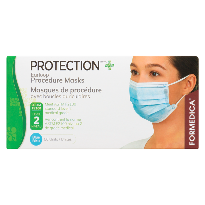 Masques de procédure Formedica Protection Earloop Bleu 50 unités