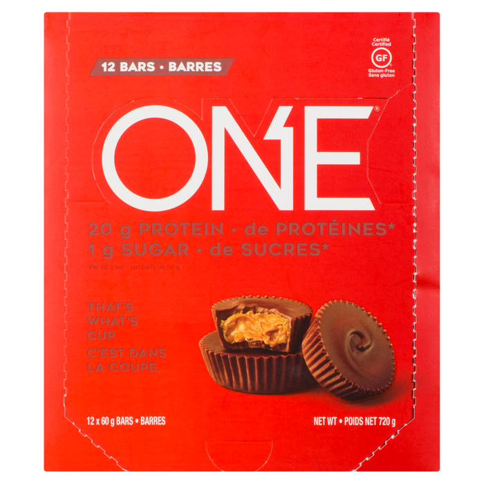 ONE Protein Bar Peanut Butter Cup Flavour 12 Bars x 60 g (720 g)