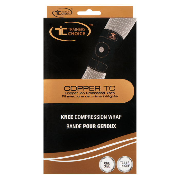 Trainers Choice Knee Compression Wrap Copper TC One Size