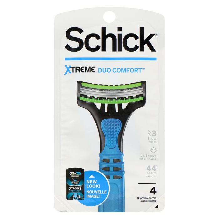 Schick Xtreme Duo Comfort 3 Blades 4 Disposable Razors