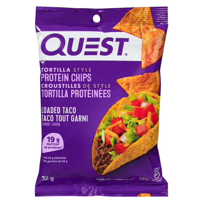 Quest Tortilla Style Protein Chips Loaded Taco Flavour 32 g