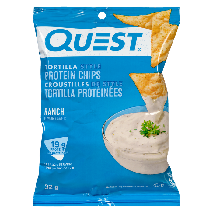 Quest Tortilla Style Protein Chips Ranch Flavour 32 g