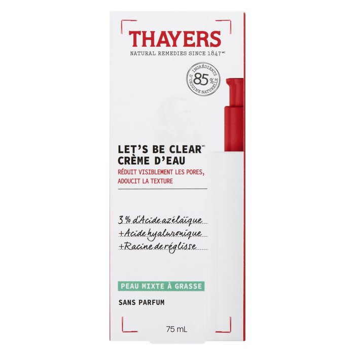 Thayers Let's Be Clear Water Cream Combo to Oily Skin 75 ml