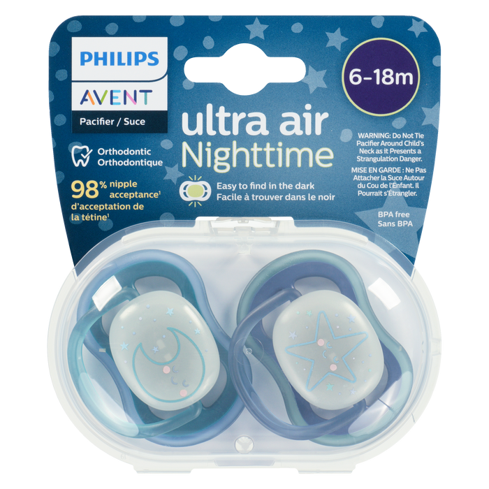 Philips Avent Pacifier Ultra Air Nighttime 6-18m