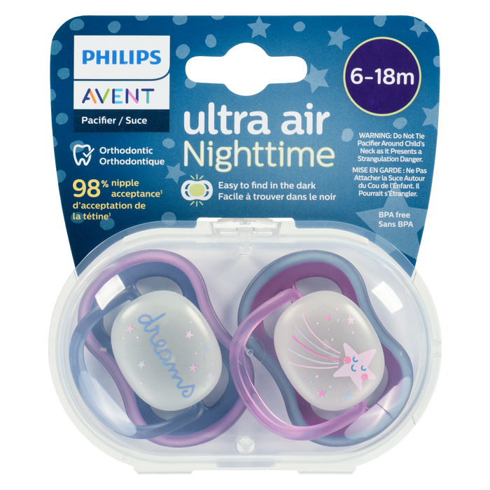 Sucette Philips Avent Ultra Air Nuit 6-18 mois