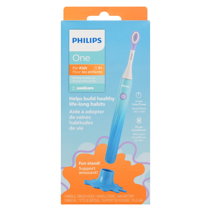 Brosse à dents à piles Philips One pour enfants à partir de 3 ans