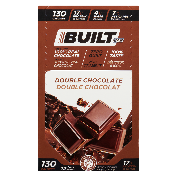 Barres Built Bar Double Chocolat 12 Barres 576 g