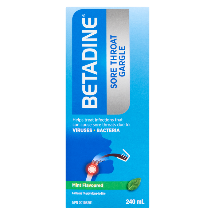 Betadine Sore Throat Gargle Mint Flavoured 240 ml