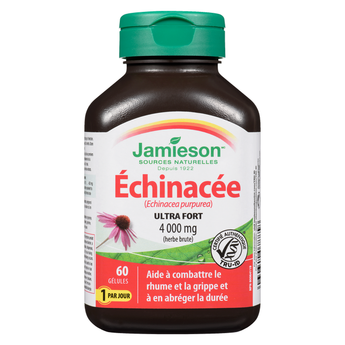 Jamieson Echinacea Ultra Strength 4 000 mg Herbe crue 60 gélules