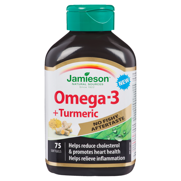 Jamieson Omega-3 + Curcuma 75 gélules