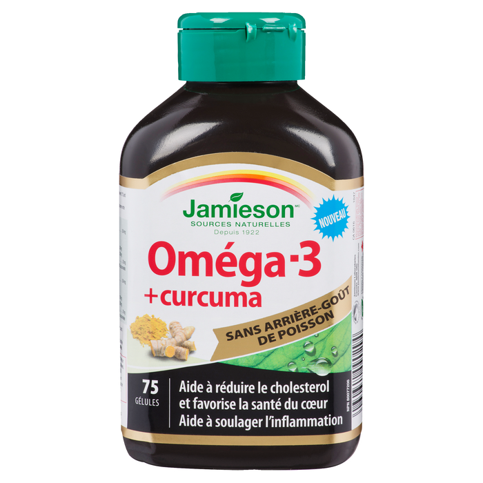 Jamieson Omega-3 + Curcuma 75 gélules