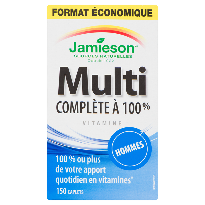 Jamieson 100% Complete Men Multivitamin Value Size 150 Caplets