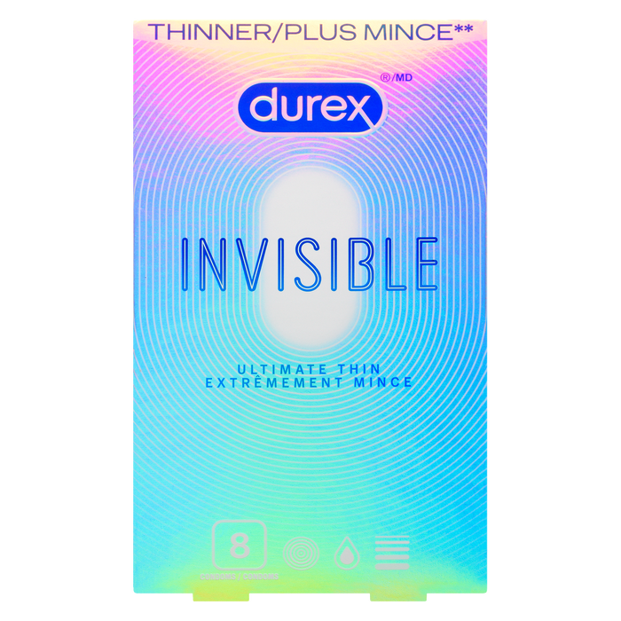 Durex Invisible Ultimate Thin 8 Condoms