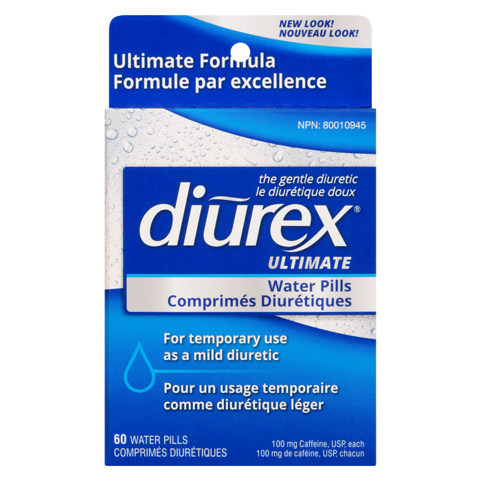 Diurex Water Pills Formule ultime 60 pilules d'eau