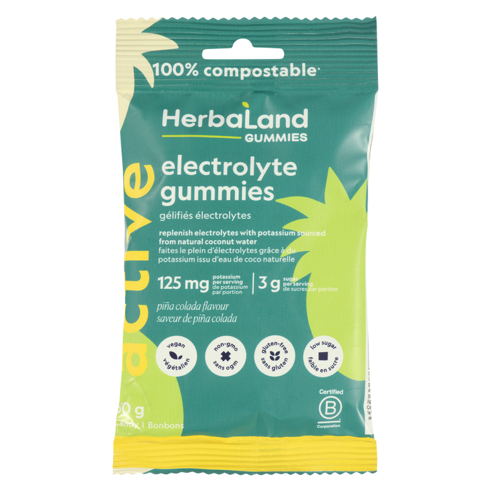 Herbaland Active Candy Electrolyte Gummies Piña Colada Flavour 50 g