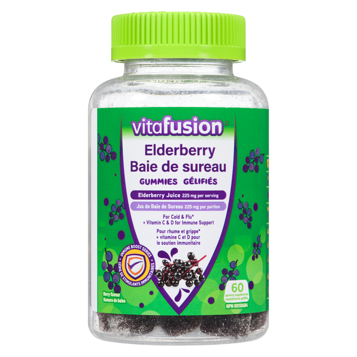 Vitafusion Gummies Elderberry 60 Gummy Supplements