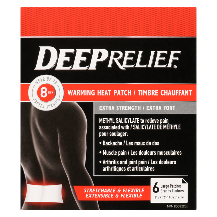 Deep Relief Warming Heat Patch Extra Strength 6 Large Patches