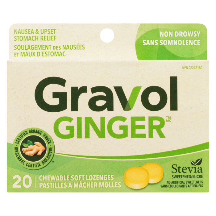 Gravol Ginger 20 Chewable Soft Lozenges