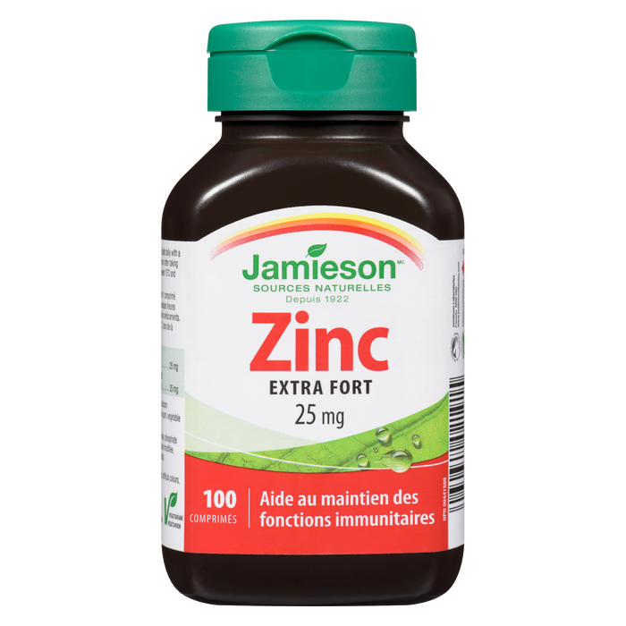 Jamieson Zinc Extra Strength 25 mg 100 Tablets