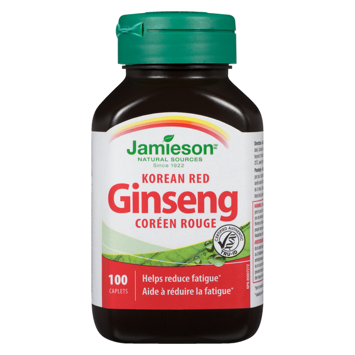 Ginseng rouge coréen Jamieson 100 comprimés