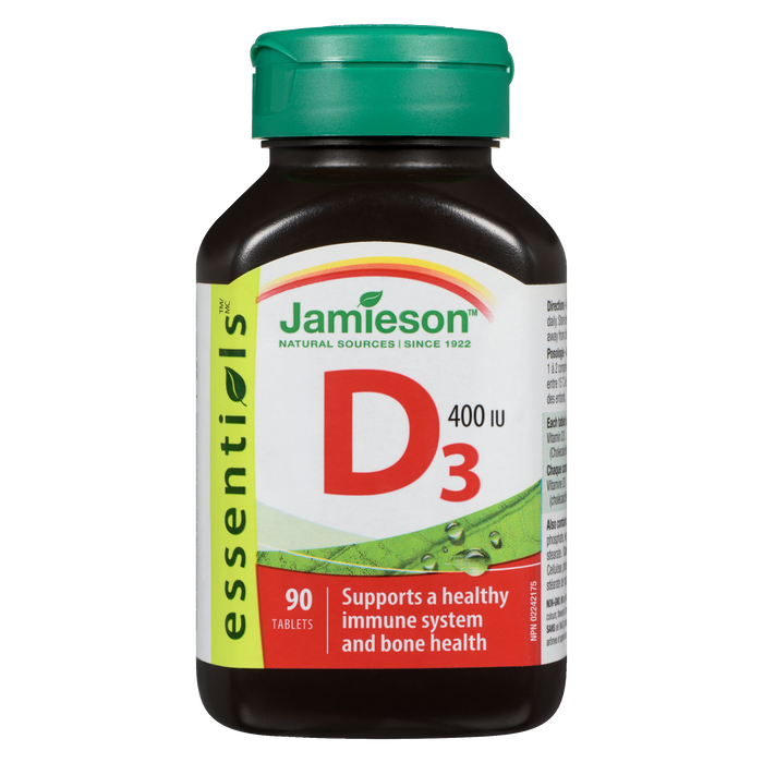 Jamieson Essentials D₃ 400 UI 90 comprimés